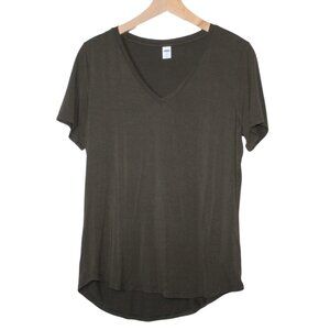 Old Navy womens t shirt size M luxe soft V-neck short sleeve tee stretchy casual